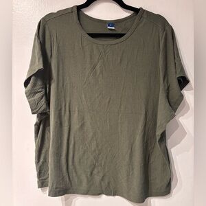 Old Navy Green Crop Top Relaxed Short Sleeve